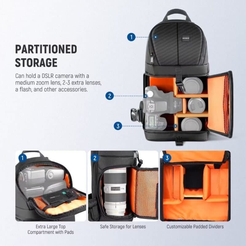Tas Ransel Kamera Backpack + Partisi